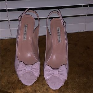 Baby Pink Open Toe Slingback